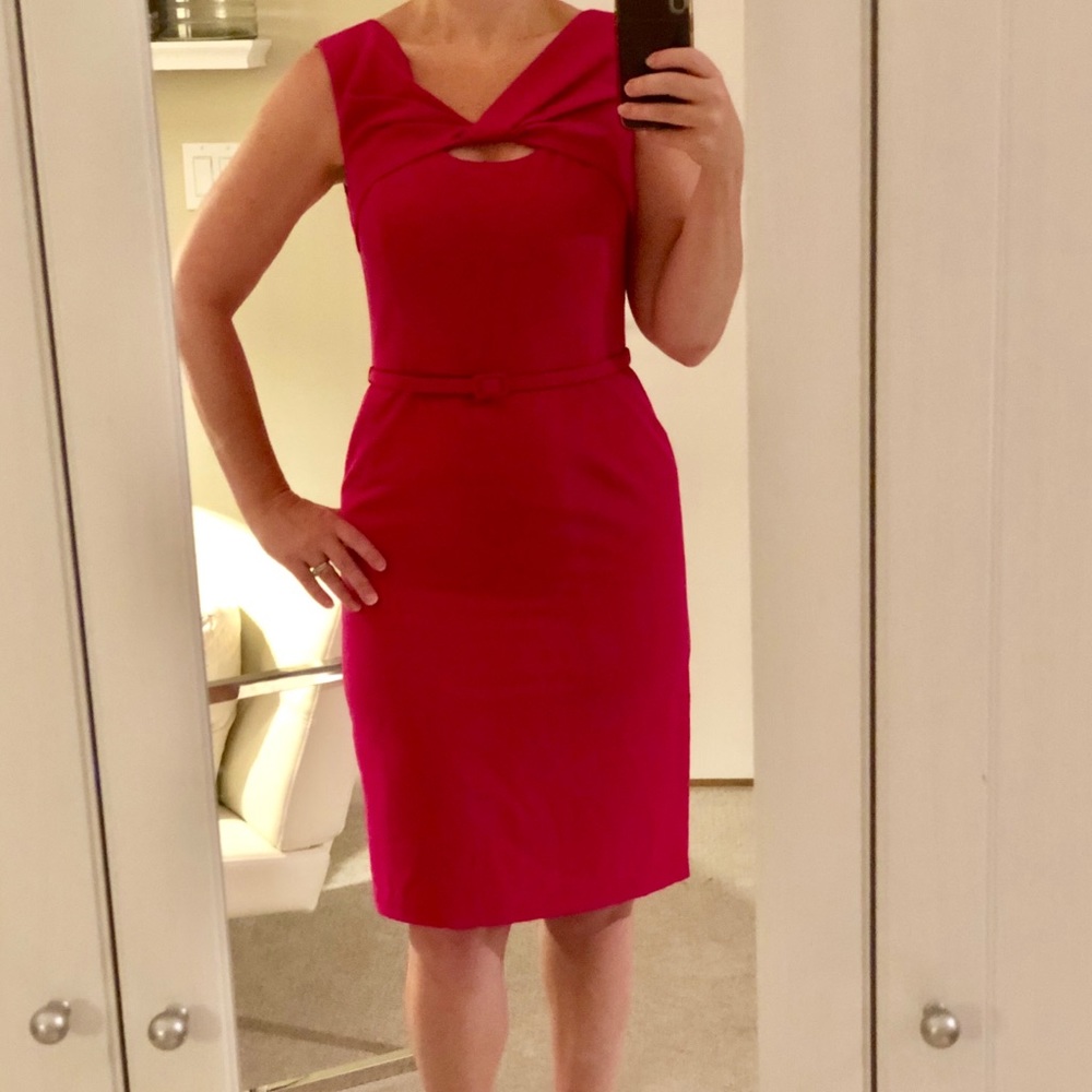 Vibrant Pink Jones Nee York Pencil Dress